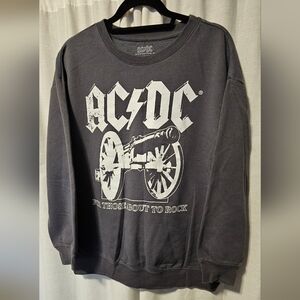 AC/DC Logo Sweatshirt in Dark Gray
